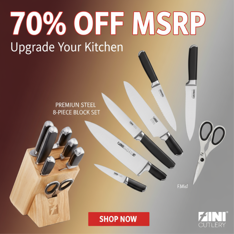 70% Off MSRP - 8-Piece Block Set Banner